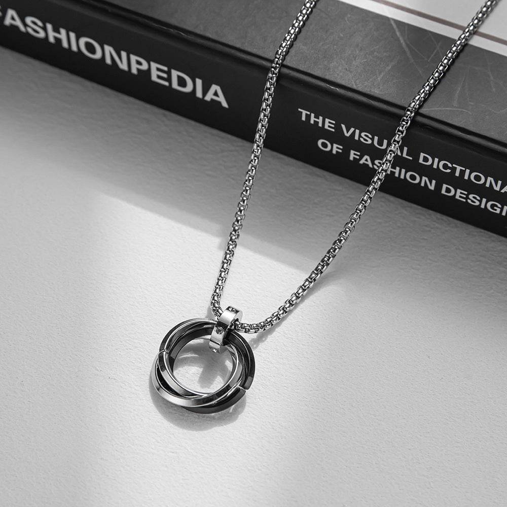 Mens Fashion Casual Geometric Pendant Necklace - Mubimart