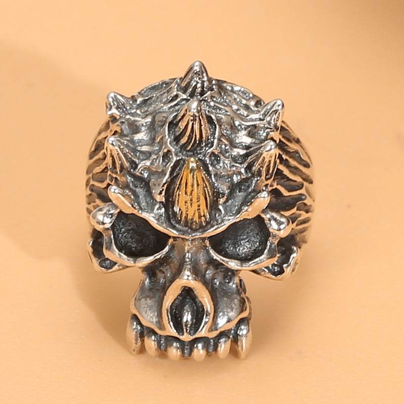 Open Personalized Skull Ring For Men - Mubimart