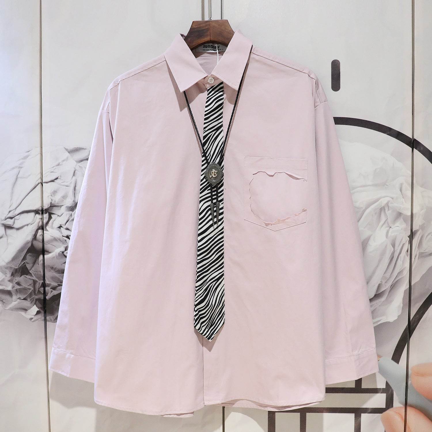 Loose Shirt Jacket Trend Hong Kong Style Japanese Tooling Jacket - Mubimart