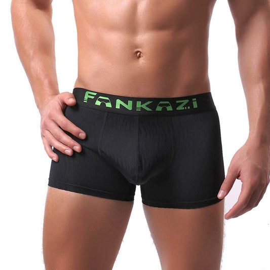 Striped Men's Underwear Breathable Close-fitting Boxers - Mubimart