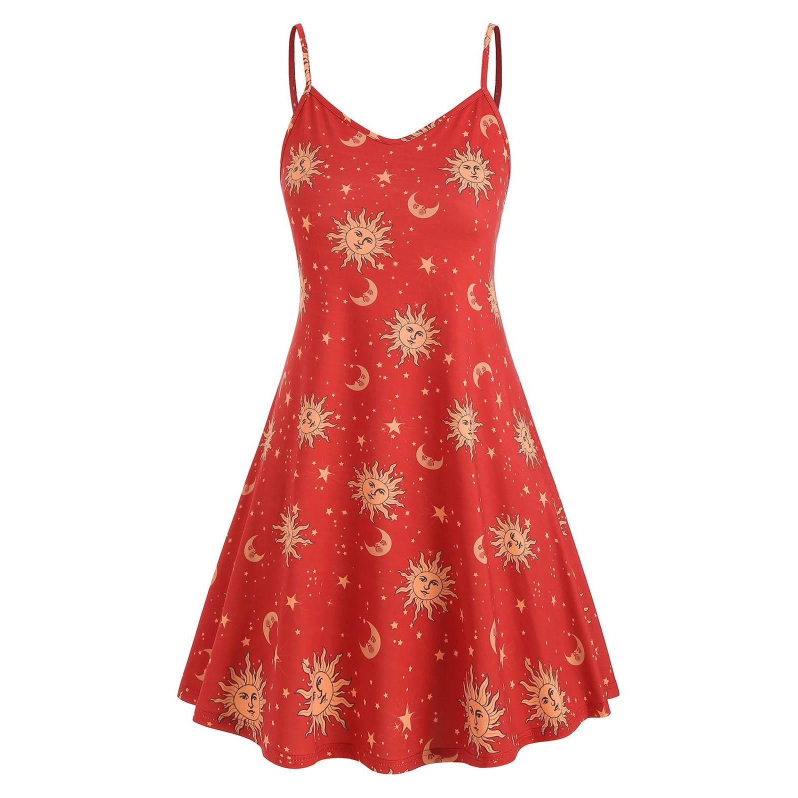 Fashion Galaxy Print Ladies Slip Dress - Mubimart