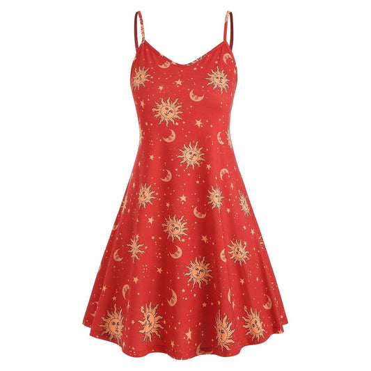 Fashion Galaxy Print Ladies Slip Dress - Mubimart