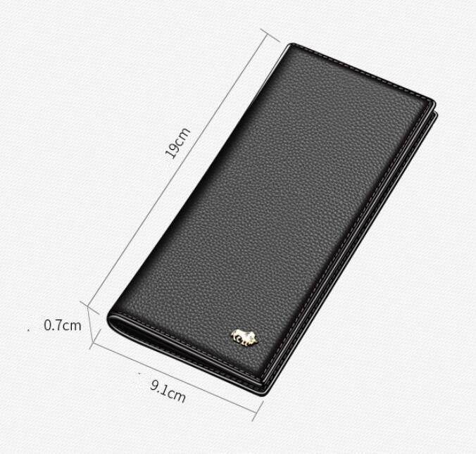 American Bison Wallet Mens Long Leather - Mubimart