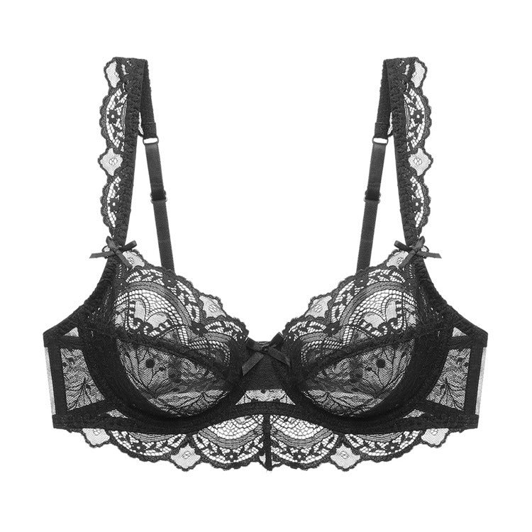 Transparent Lace Bra Ultra-thin Plus Size Bra - Mubimart -  