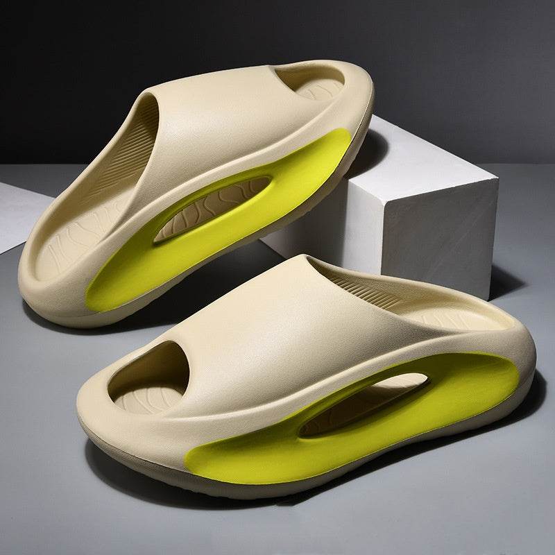Ins Slippers Women Men Peep Toe Slipper Summer Hollow Unisex Sports Beach Shoes - Mubimart