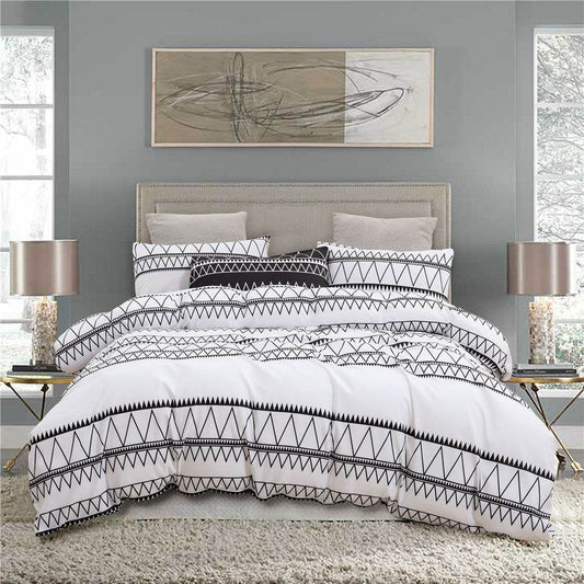Home Textile Printing Brushed Bedding Suit 1 Bed Cover 2 Pillowcases - Mubimart