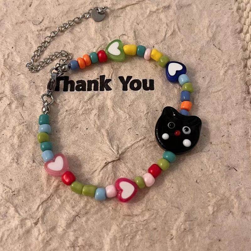 Special-interest Design Cat Beaded Bracelet For Women - Mubimart