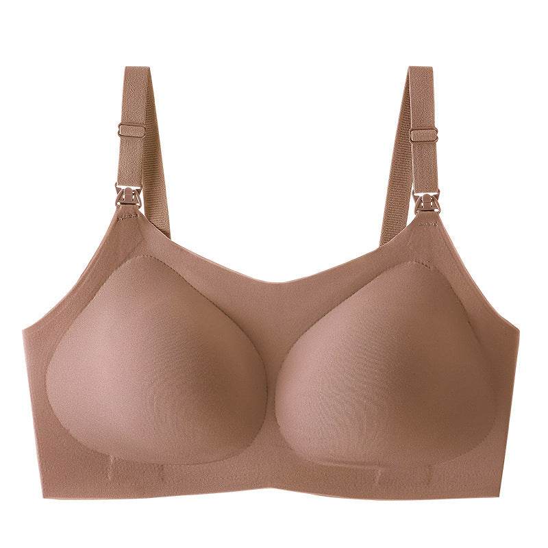 Nursing Bra Seamless Wireless One-piece Buckle - Mubimart