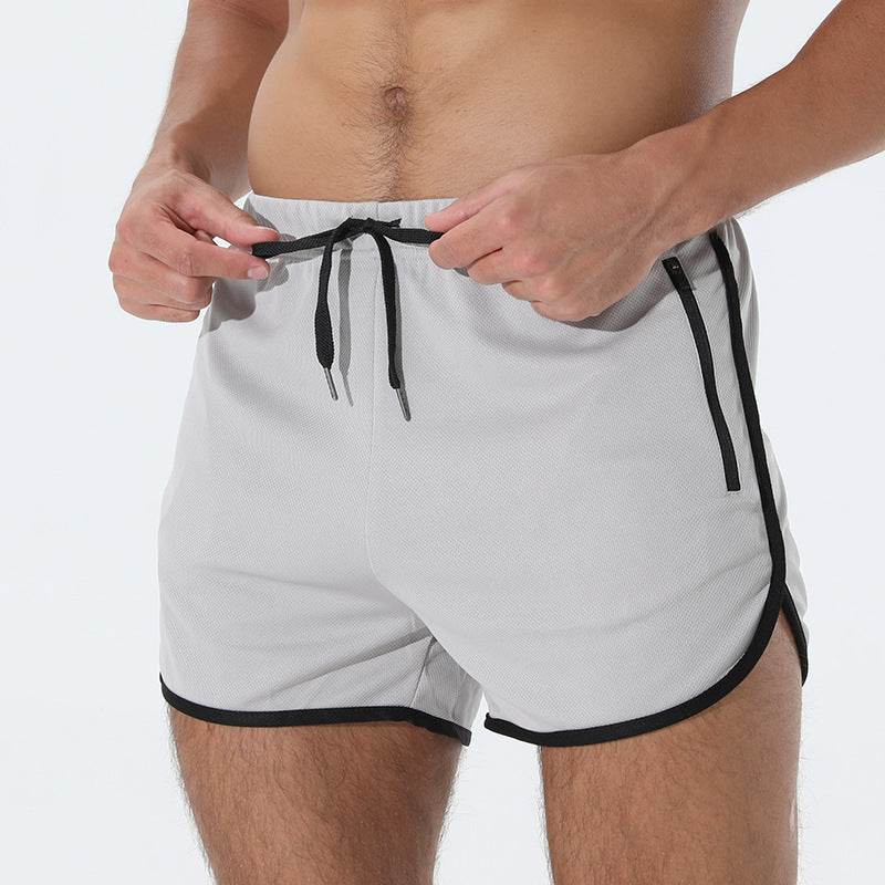 Men's Fashion Quick-drying Workout Zipper Pocket Shorts - Mubimart