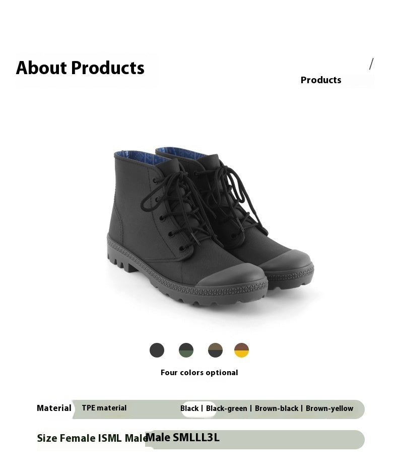 Rain Waterproof Rubber Short Boots