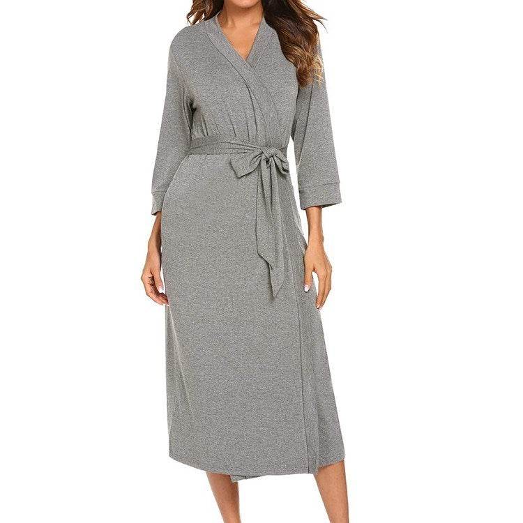 Bathrobe Silk Pajamas Nightwear Women Nightclothes - Mubimart