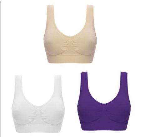 Women Yoga Tank Tops Sports Bra Workout Fitness Running Crop Top - Mubimart