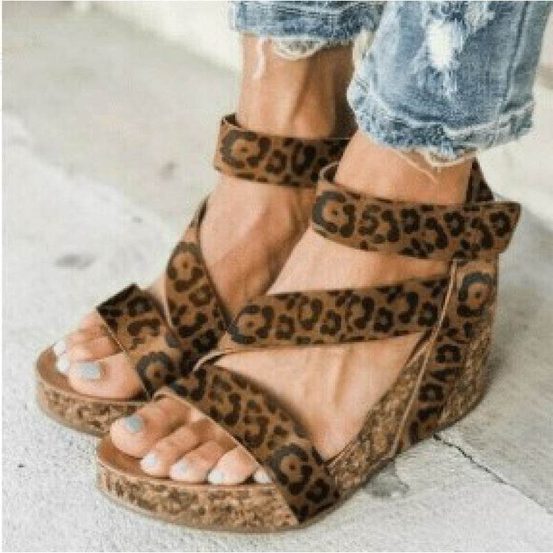 Summer Velcro Wedge Women's Cool High Heels - Mubimart