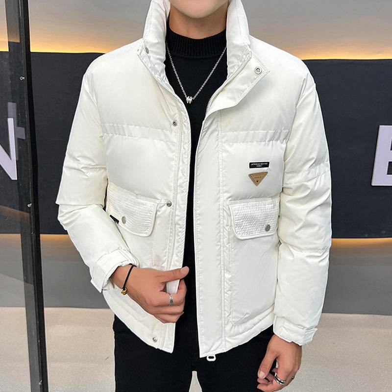 Stand Collar Casual Versatile Men's Down Jacket - Mubimart