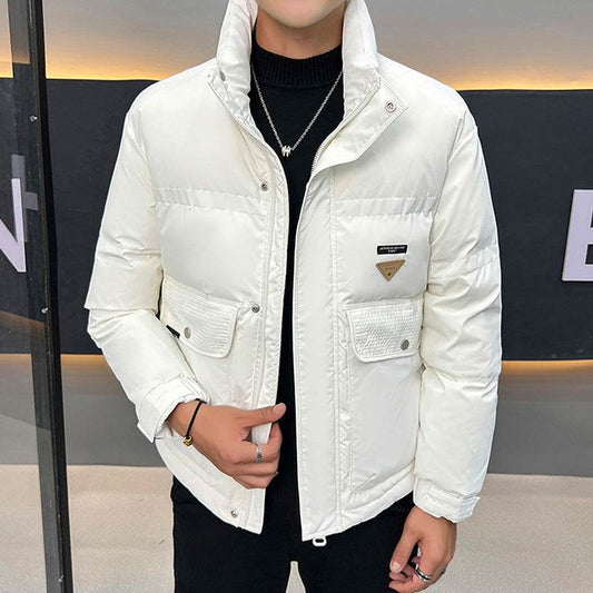 Stand Collar Casual Versatile Men's Down Jacket - Mubimart