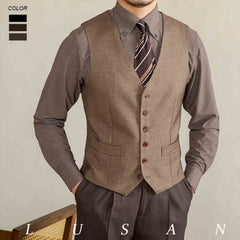 Retro Italian V-neck suit vest