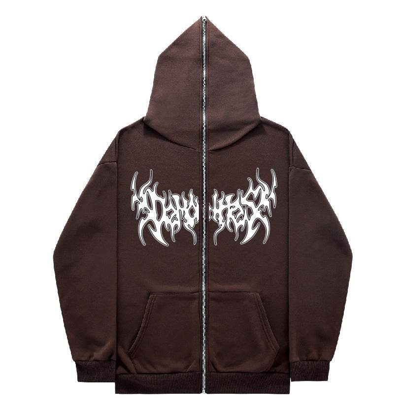 Personalized All-matching Loose Casual Zipper Hoodie - Mubimart