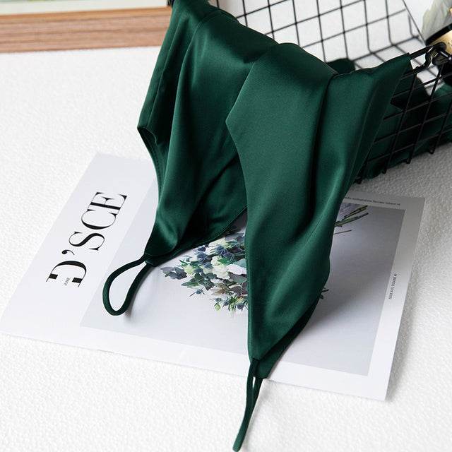 Summer Crop Top Women Camis Silk Satin Tank Top Women - Mubimart