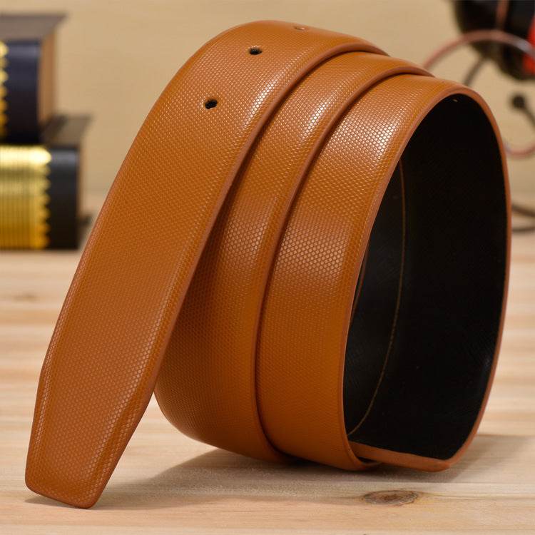 Headless Two-layer Leather Belt Body Caviar Leather - Mubimart