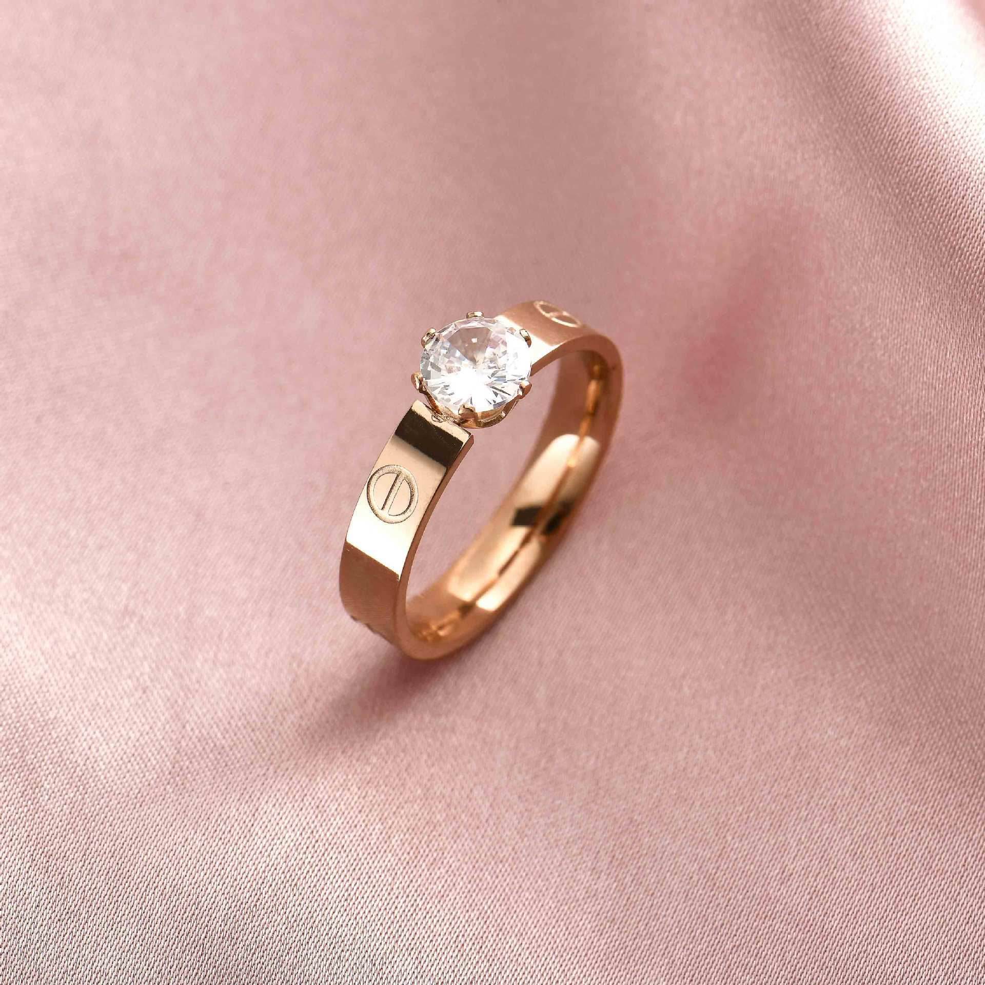 Titanium Steel Ring Men And Women Couple Jewelry - Mubimart