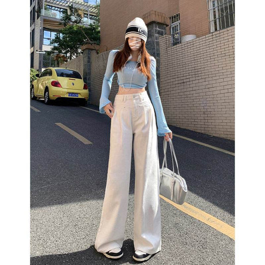 Autumn New Wide Leg Jeans For Women - Mubimart