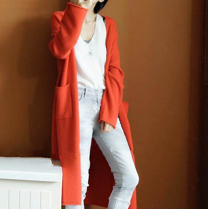 Loose Plus Size Sweater Coat - Mubimart