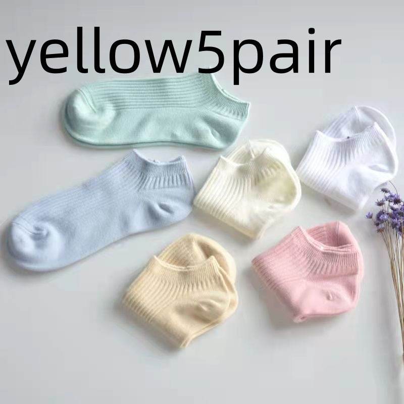 Women's Low-cut Athletic Socks Sweat-absorbent Short Waist Female Cotton Socks - Mubimart