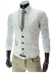 Men's Suit Vest Hairstylist Korean Style Slim