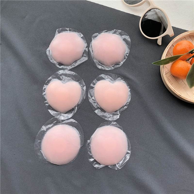 Reusable Self Adhesive Silicone Lift Up Breast Nipple Cover Bra Pad Invisible Breast Petals For Party Dress - Mubimart