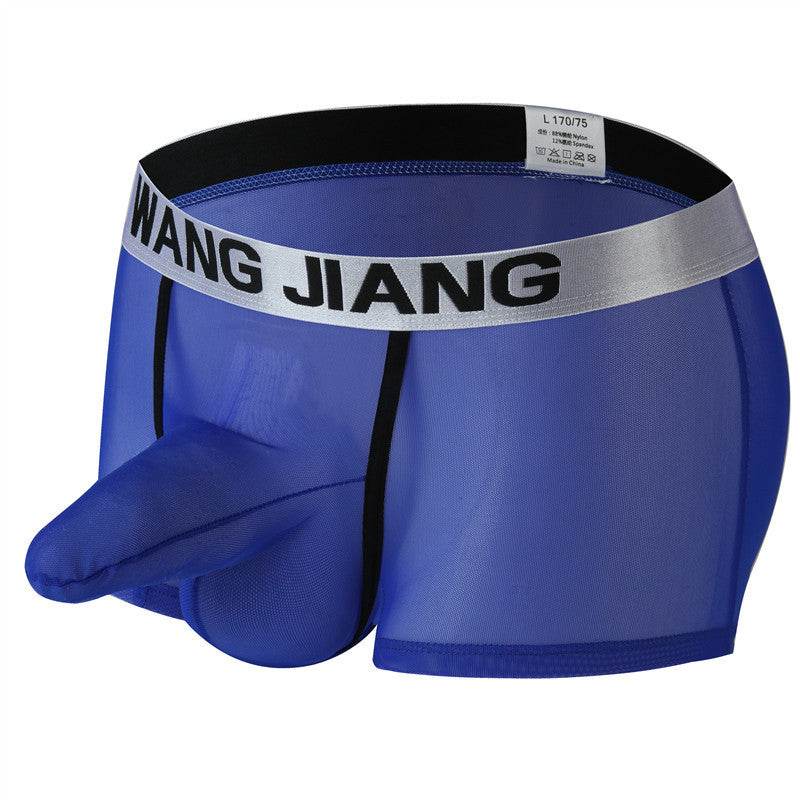 Men's Boxers Transparent Mesh Elephant Nose Underwear Bullet Separation Bag Boxers - Mubimart