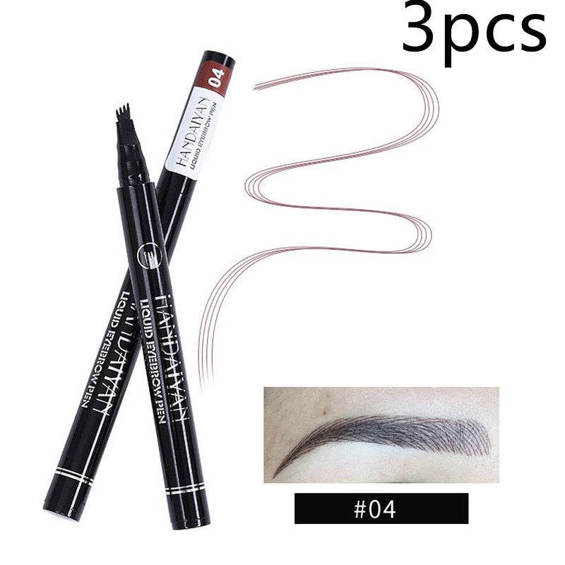 Four-head Eyebrow Pencil Liquid Eyebrow Pencil Tattoo Eyebrow Pencil Eyebrow Pencil 4-head Eyebrow Pencil Four-jaw Eyebrow Pencil - Mubimart