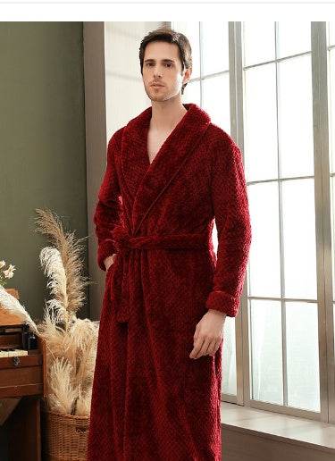 Waist Girdle Babe Cashmere Couple Nightgown Unisex Thickened Plus Size - Mubimart