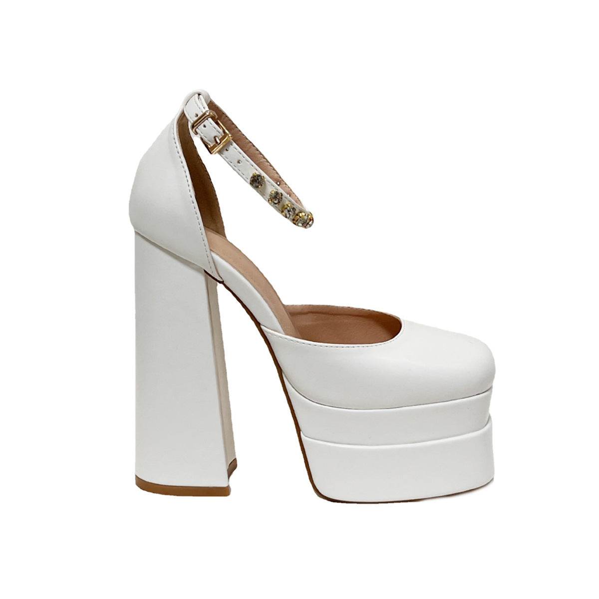 New Fashion 14cm Rhinestone Platform High Heels - Mubimart