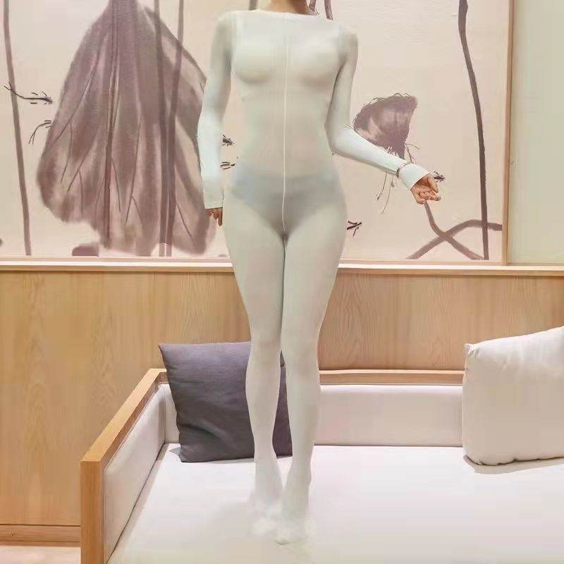 Tall Velvet Fake Mother Bodysuit Women - Mubimart