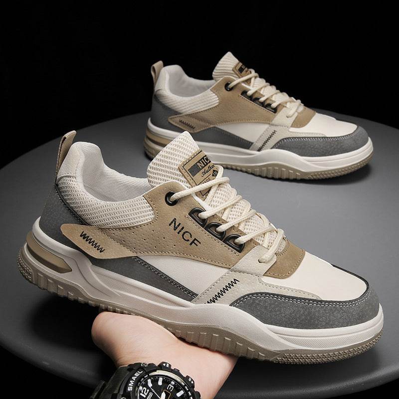 Mens Fashion Casual Leather Surface Waterproof Non-slip Labor Protection Shoes - Mubimart