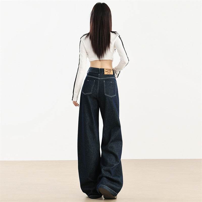Fashion American Wide Leg Jeans For Women - Mubimart