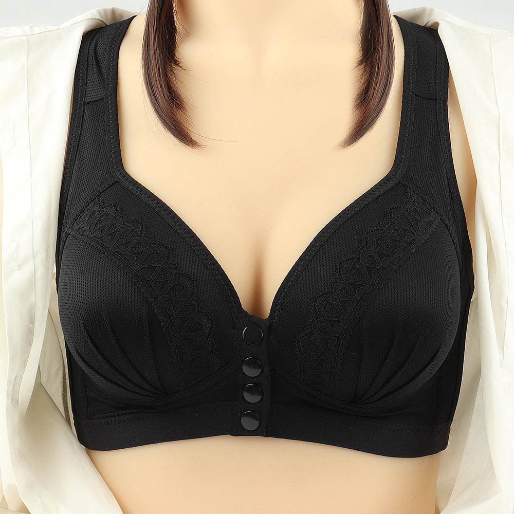 Bras For Women Front Closure Button Bra Wireless Bralette Push Up Brassiere Bra Tube Top Vest Underwear - Mubimart