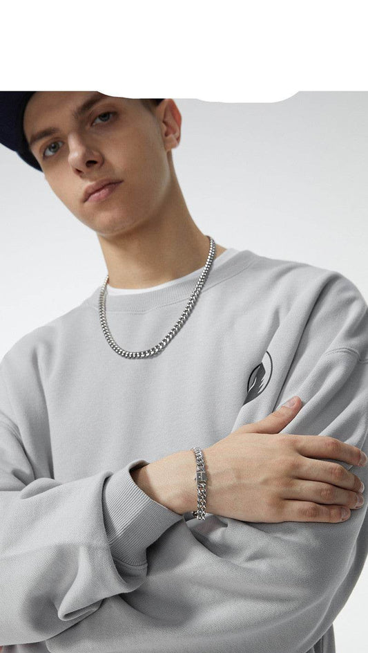 Niche Cuban Mens Couple Bracelet Trend Hip Hop Chain - Mubimart