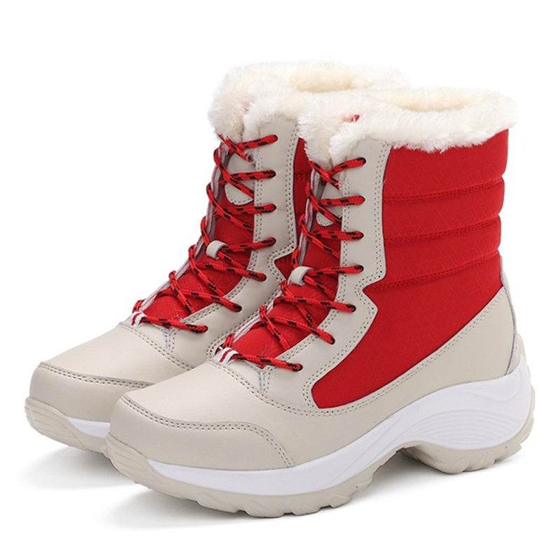 Snow Boots Plush Warm Ankle Boots For Women Winter Shoes - Mubimart