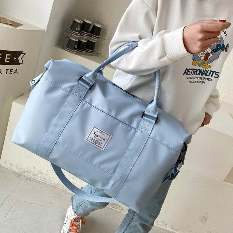 Travel Duffel Bags Sports Fitness Gym Tote Bag Women Weekender Overnight Bag - Mubimart