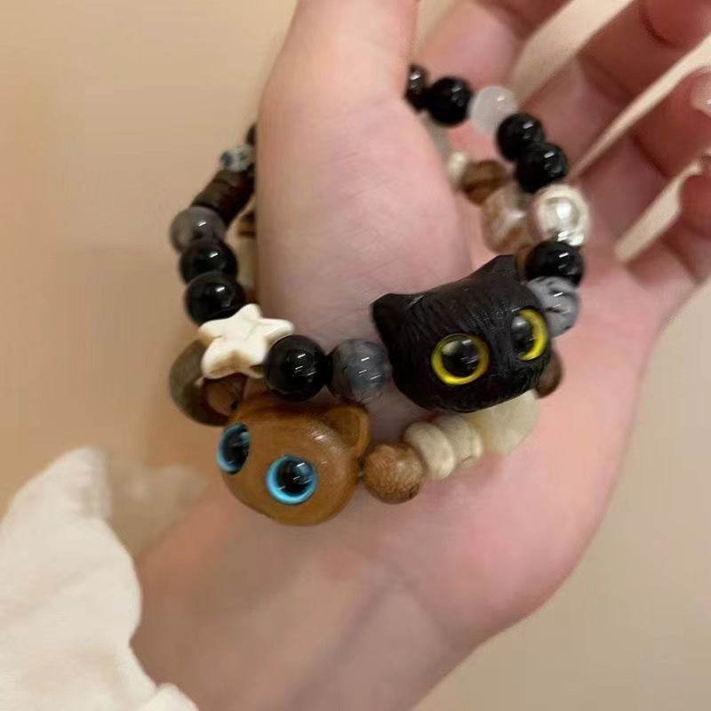 Special-interest Design Cat Beaded Bracelet For Women - Mubimart