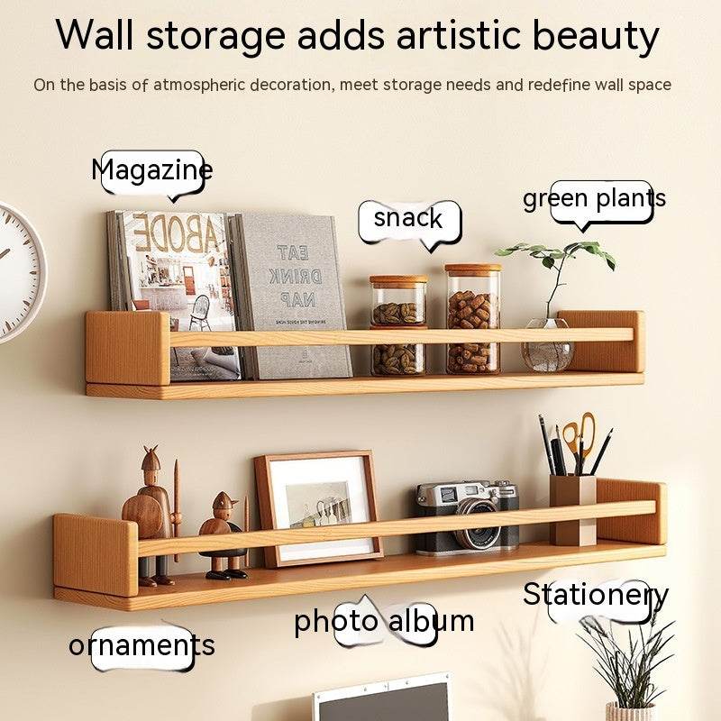 Shelf Partition Wood Board Parcel Shelf Shelf Wall Hanging - Mubimart