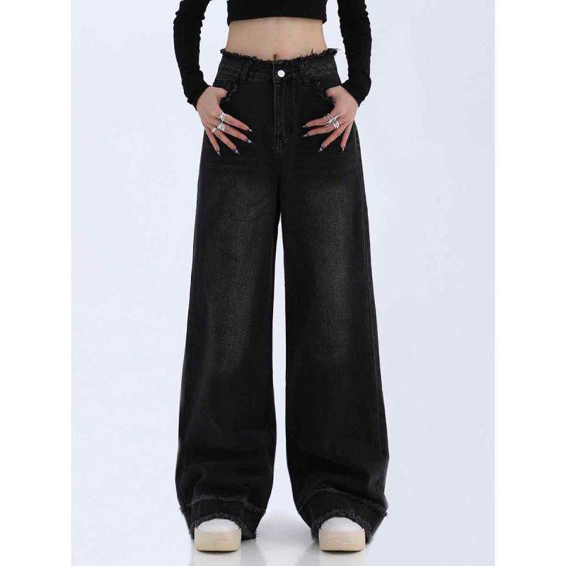 Fashion Loose Cool Wide-leg Jeans Women - Mubimart