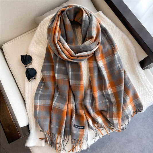 Autumn And Winter Thin Cashmere Long Scarf For Men And Women - Mubimart