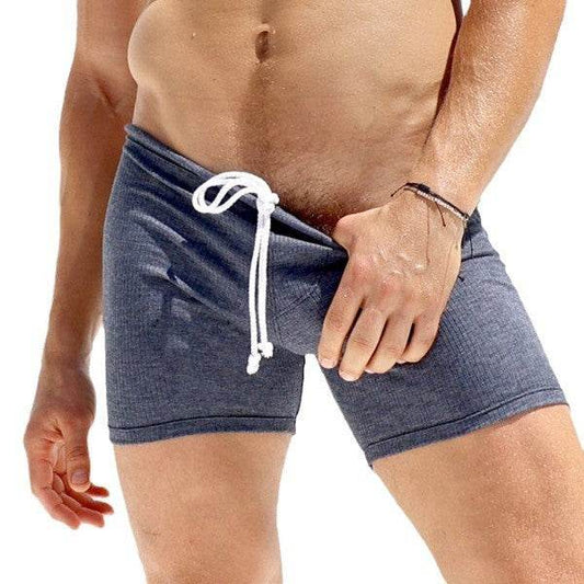 Men's Solid Color Sports Workout Casual Shorts - Mubimart