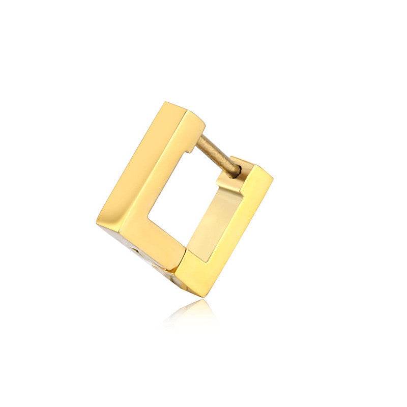 Stainless Steel Creative Hoop Earrings Women Triangular Earrings Fashion Jewelry Huggie Men Punk Hiphop - Mubimart