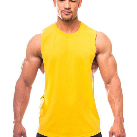 Men's Fashion Casual Solid Color Cotton Undershirt - Mubimart