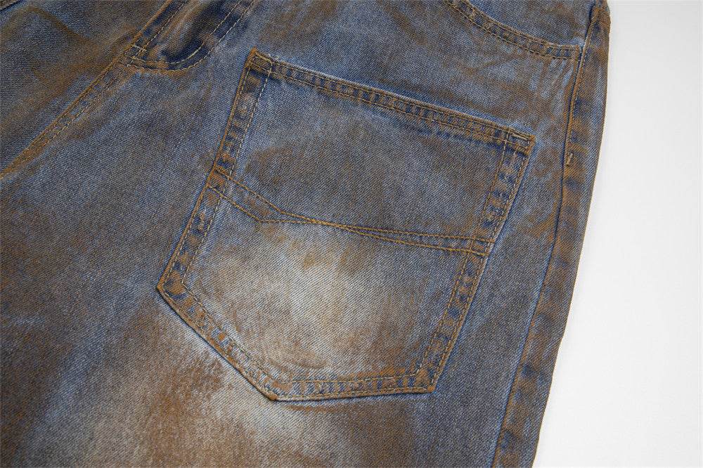 Fashion Inkjet Denim Shorts Men And Women - Mubimart