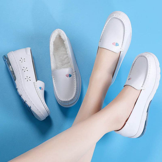 Women's Wedge Heel Comfortable Flat Work Shoes - Mubimart