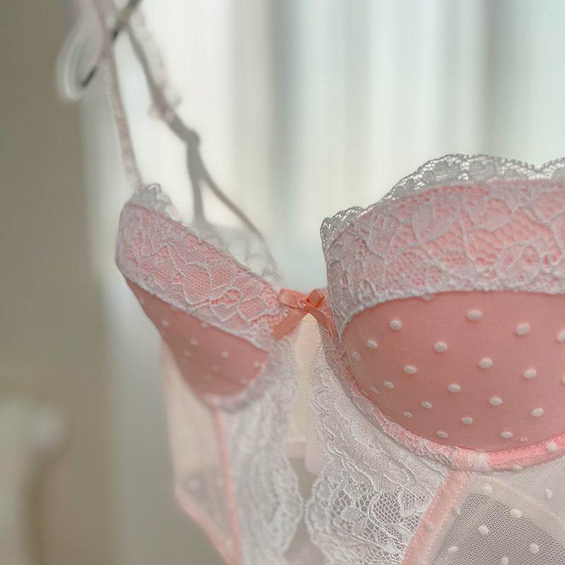 Women's Side Breasts Push Up Lace Bra - Mubimart